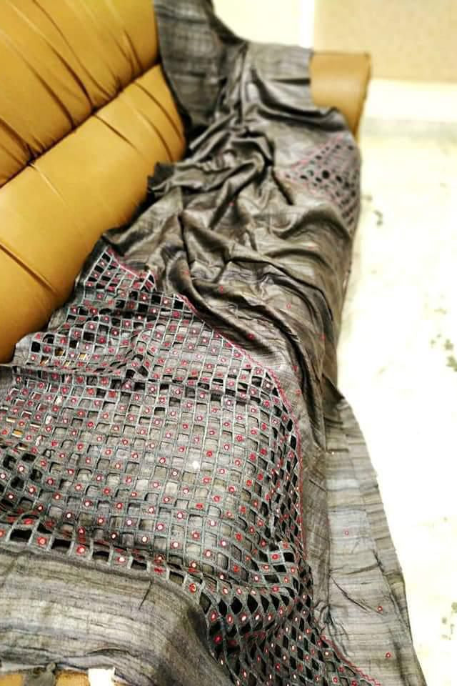 Sugar Dust Ghicha Tussar Silk Saree