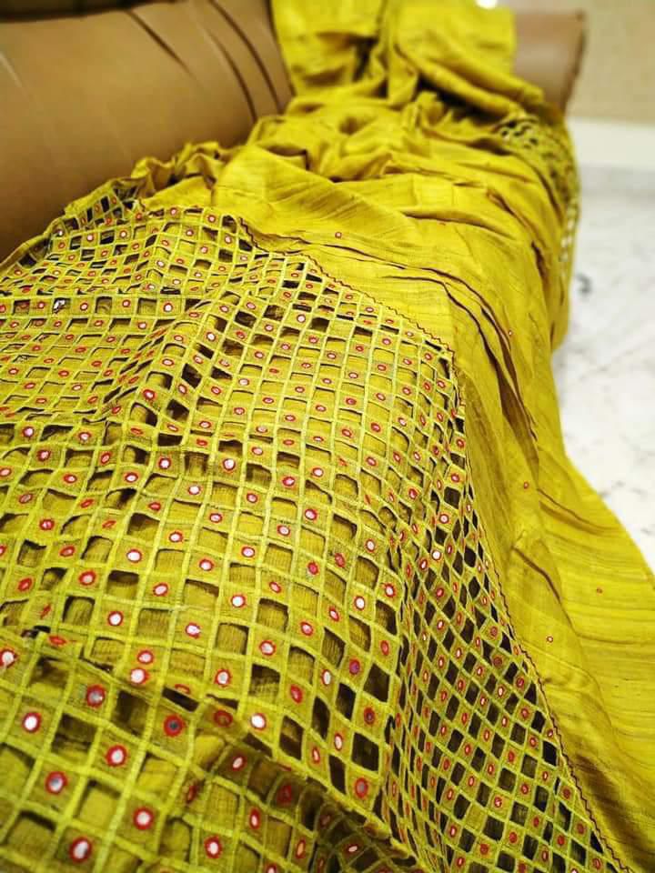 Sugar Dust Ghicha Tussar Silk Saree