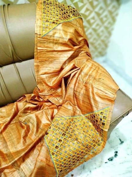 Sugar Dust Ghicha Tussar Silk Saree