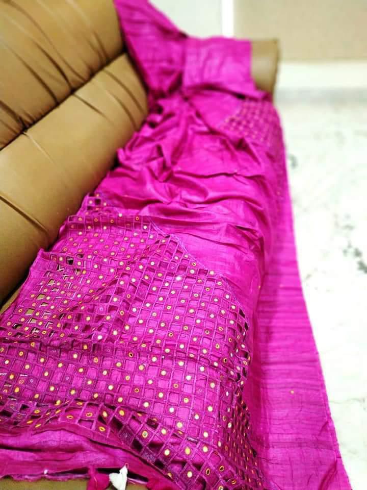 Sugar Dust Ghicha Tussar Silk Saree