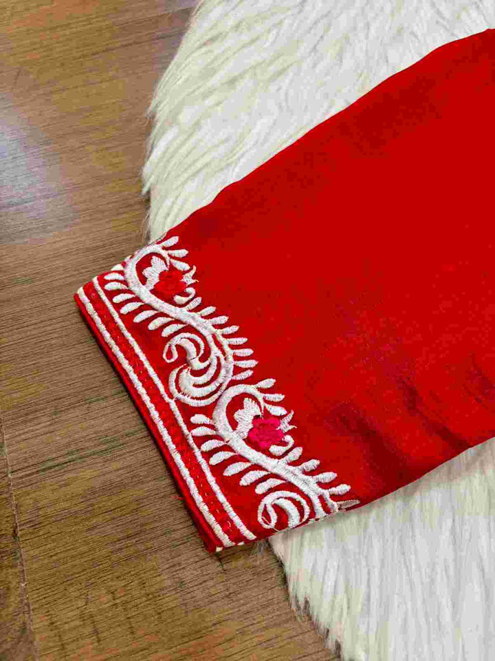 Devi Durga Biday Boron (দেবী দুর্গা বিদায় বরণ )Designer Traditional Blouse