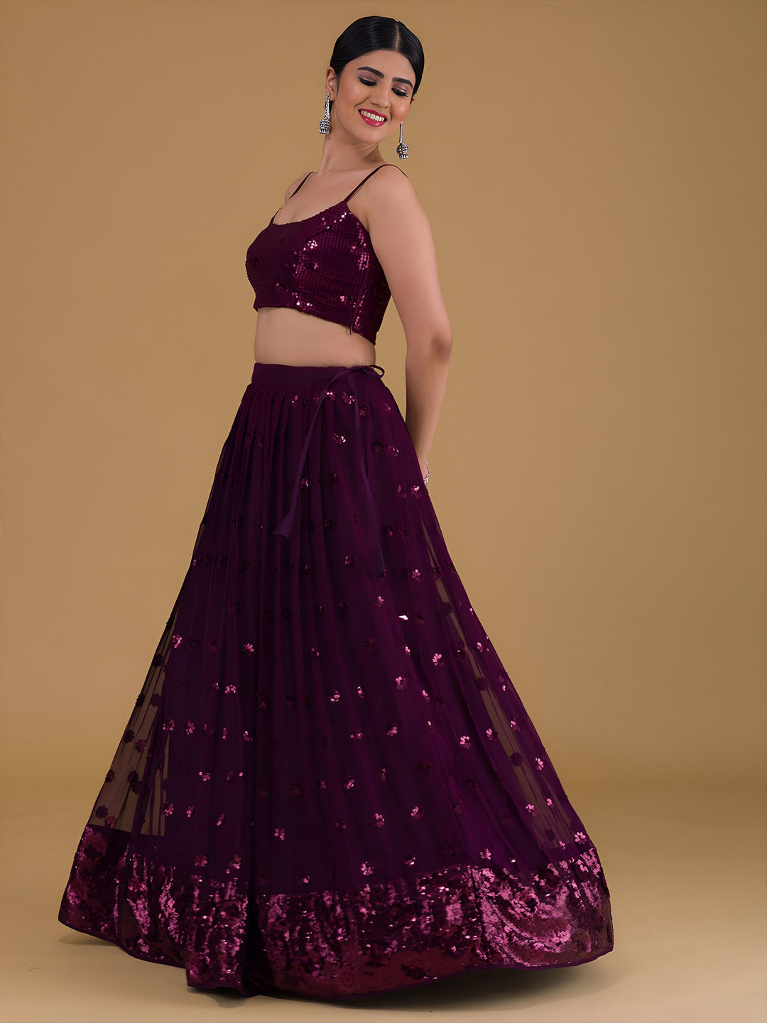 Jhilmil Jhaalar Georgette Lehenga