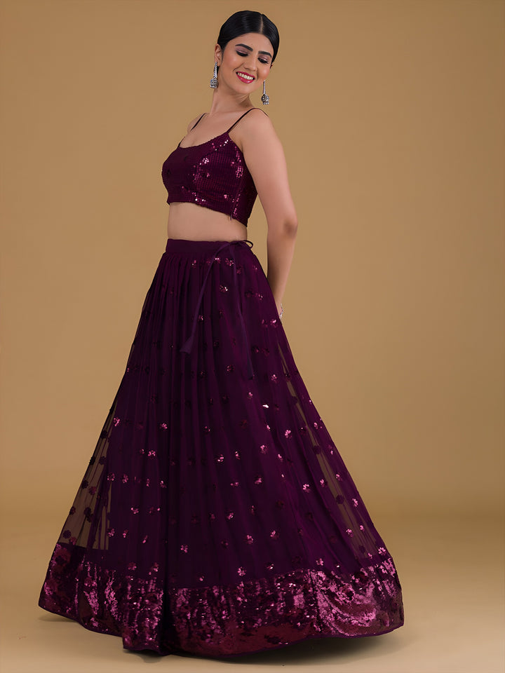 Jhilmil Jhaalar Georgette Lehenga