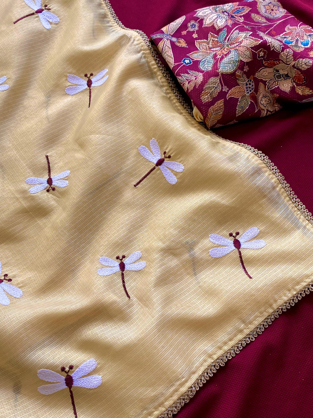 Dragonfly Design Kota Saree