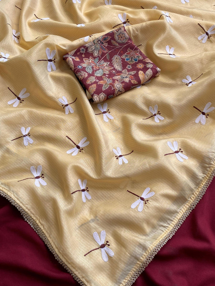 Dragonfly Design Kota Saree