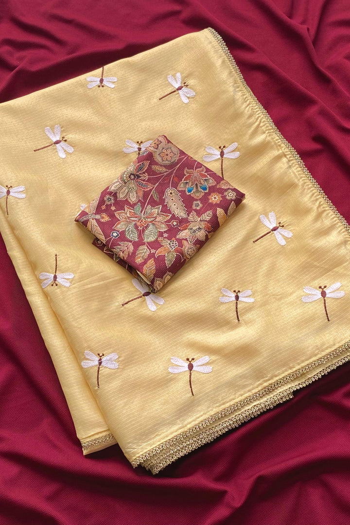 Dragonfly Design Kota Saree