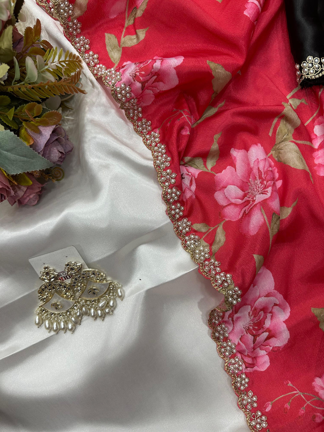 Frost Petal Chinnon Silk Saree