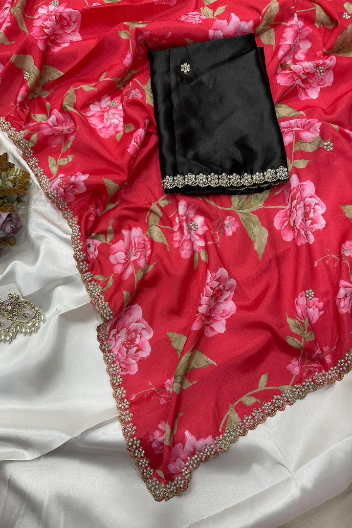 Frost Petal Chinnon Silk Saree