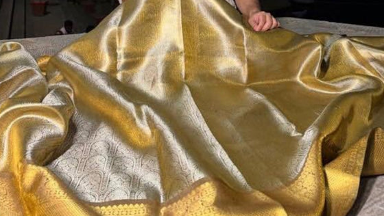 Actress Sobhita Dhulipala Inspired Banarasi Tissue Silk Saree