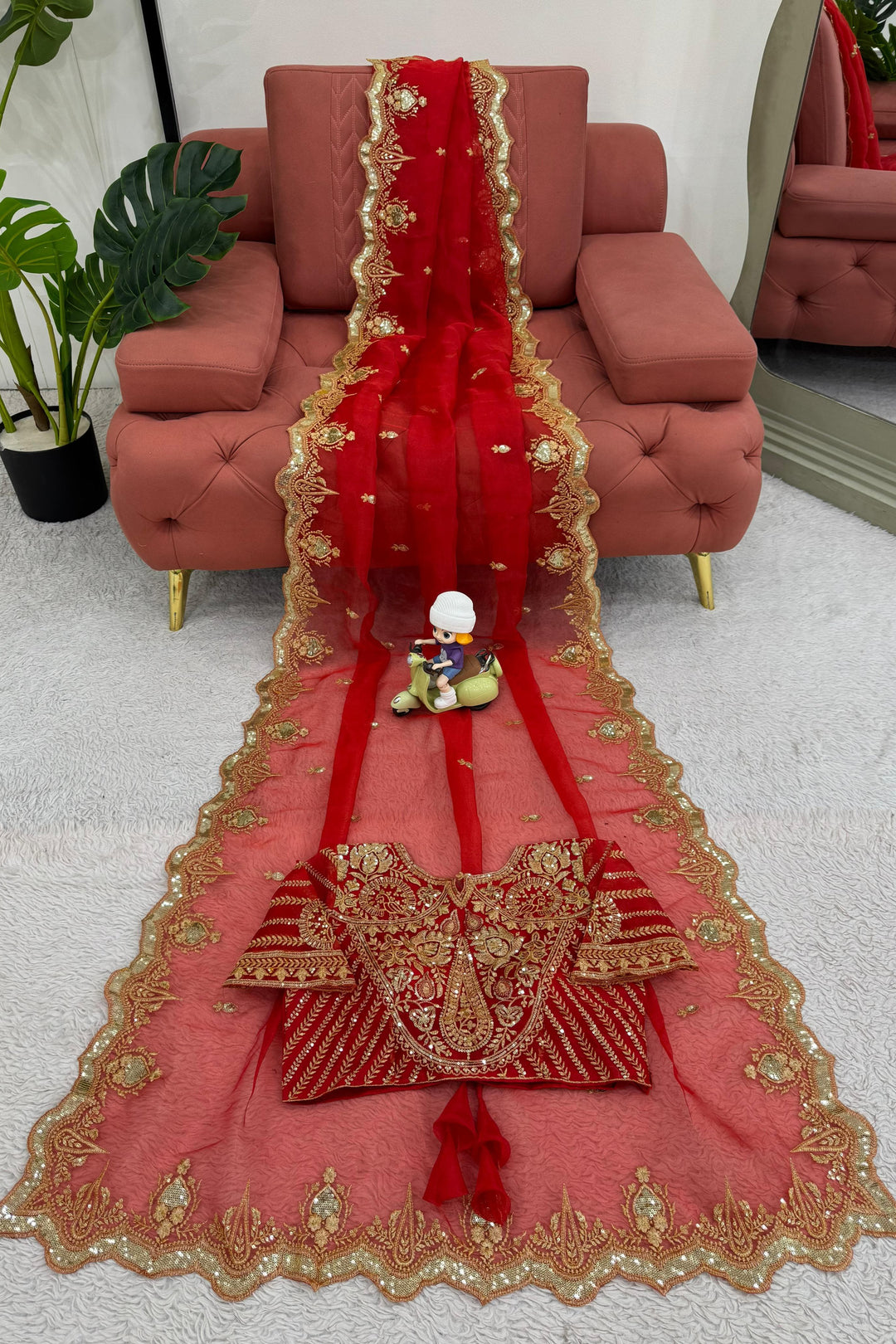 Red Affair Organza Silk Saree