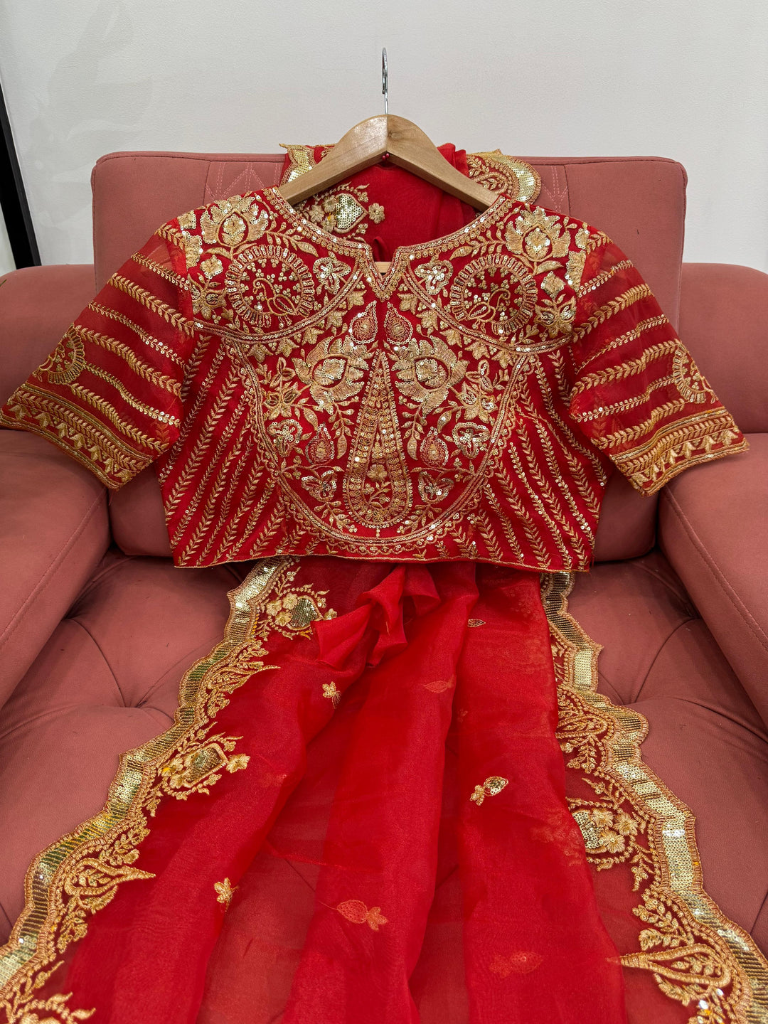 Red Affair Organza Silk Saree