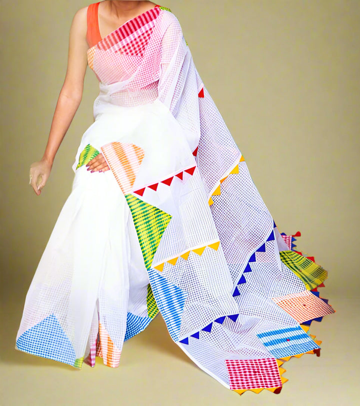 Shitol Bonolata Reshom Kota Applique Saree