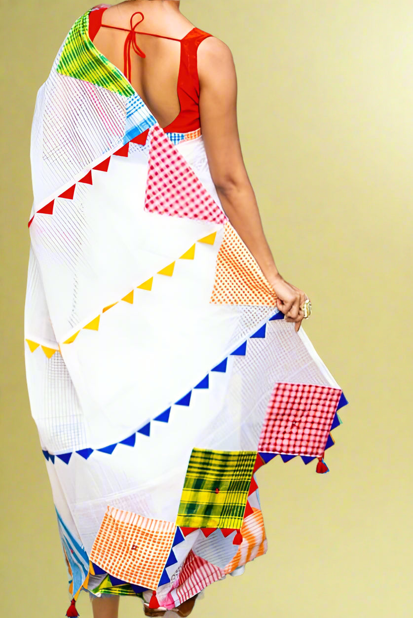 Shitol Bonolata Reshom Kota Applique Saree