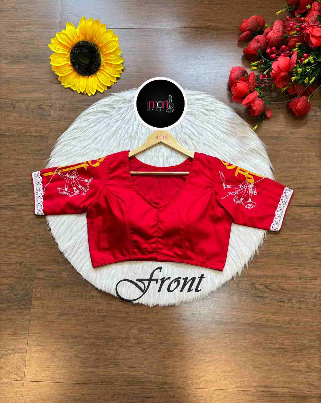 Dhunuchir Chhondo ( ধুনুচির ছন্দ)-Designer Blouse For Durga Puja