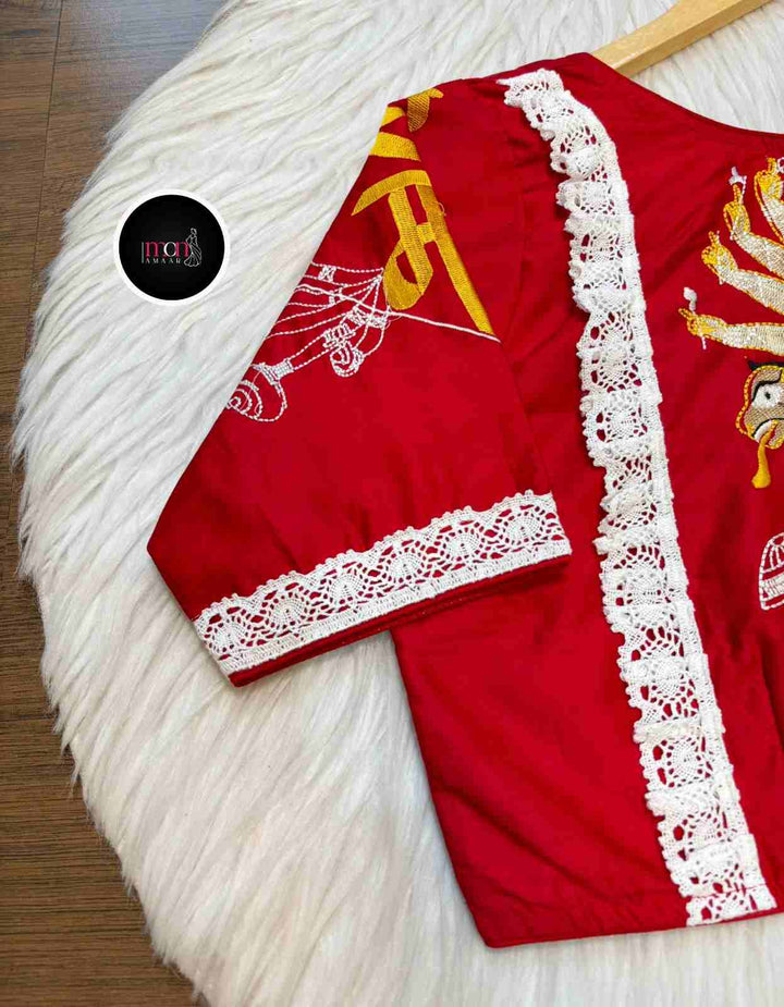 Dhunuchir Chhondo ( ধুনুচির ছন্দ)-Designer Blouse For Durga Puja