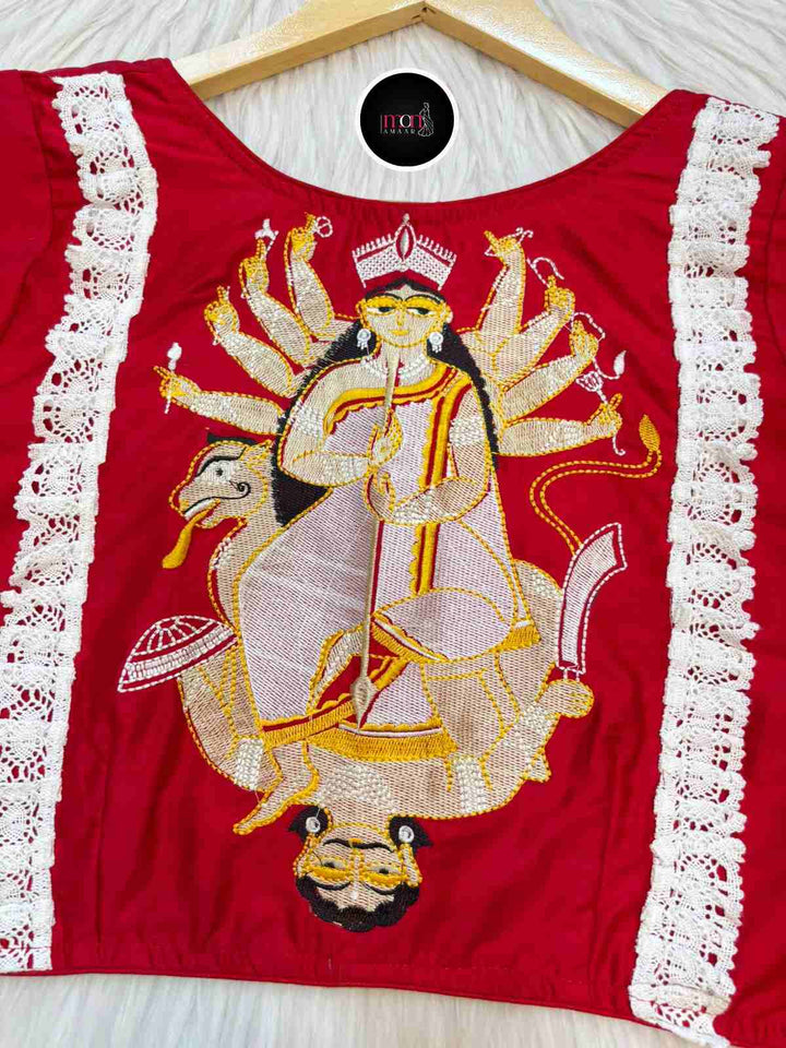 Dhunuchir Chhondo ( ধুনুচির ছন্দ)-Designer Blouse For Durga Puja
