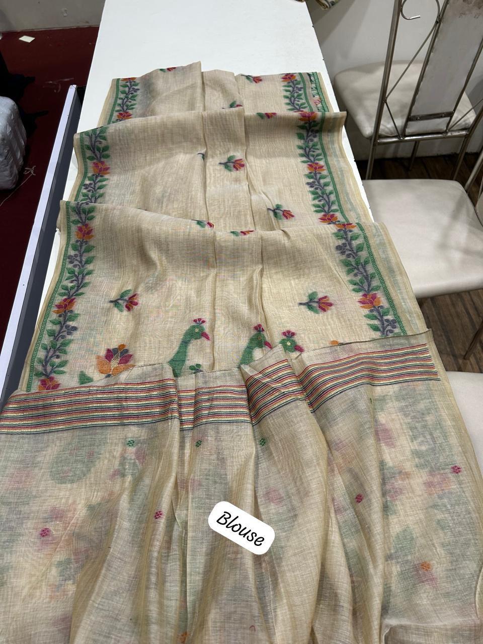 Love Letters Muga Cotton Saree