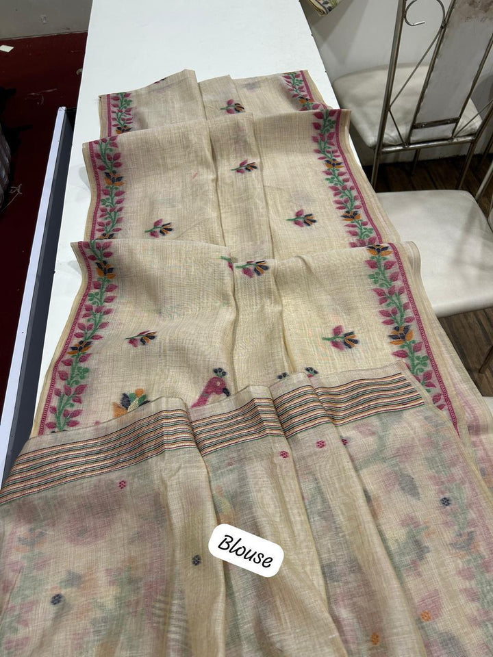 Love Letters Muga Cotton Saree