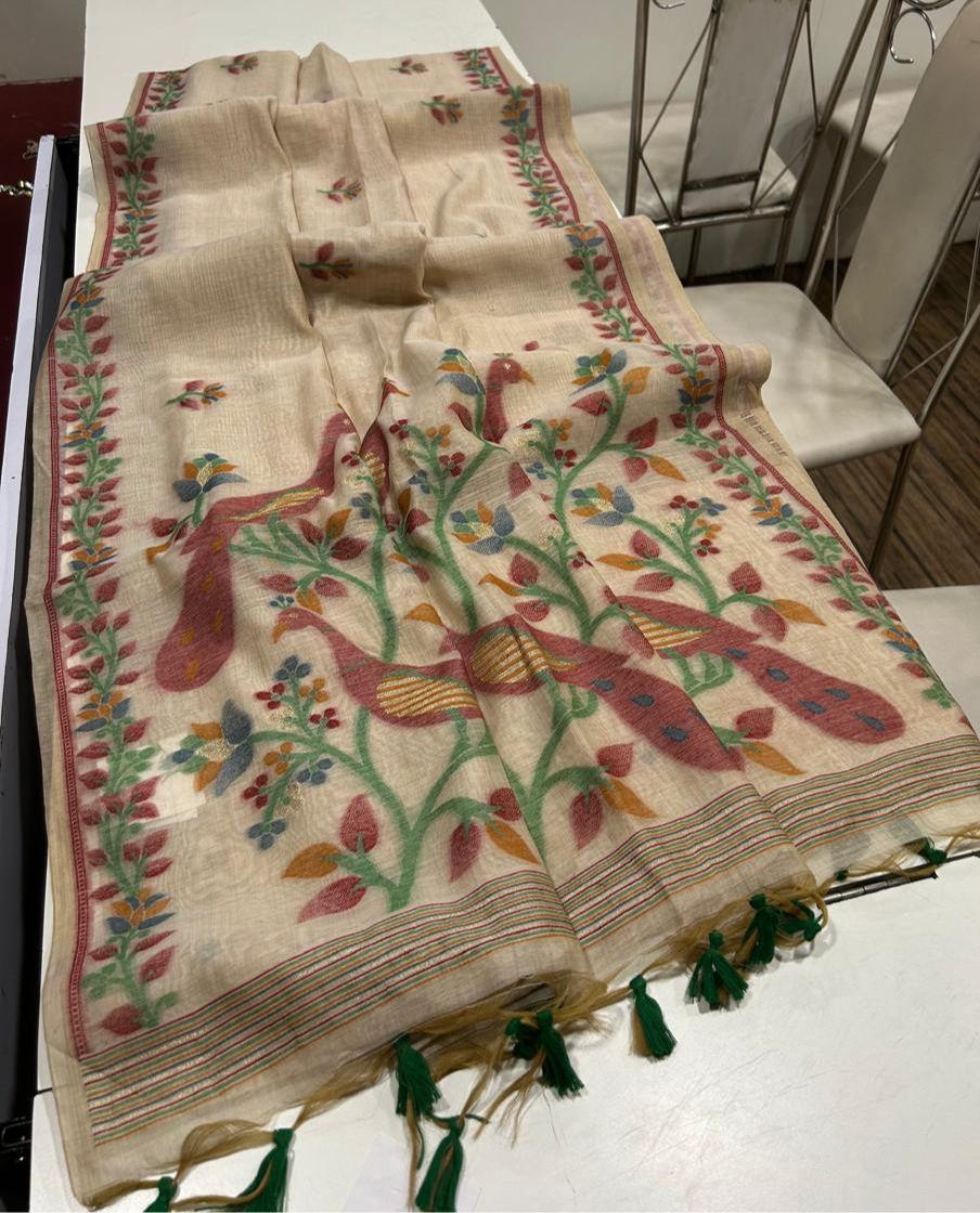 Love Letters Muga Cotton Saree