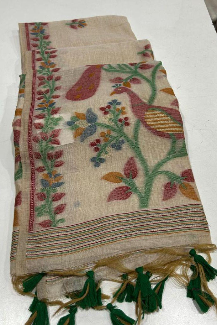 Love Letters Muga Cotton Saree
