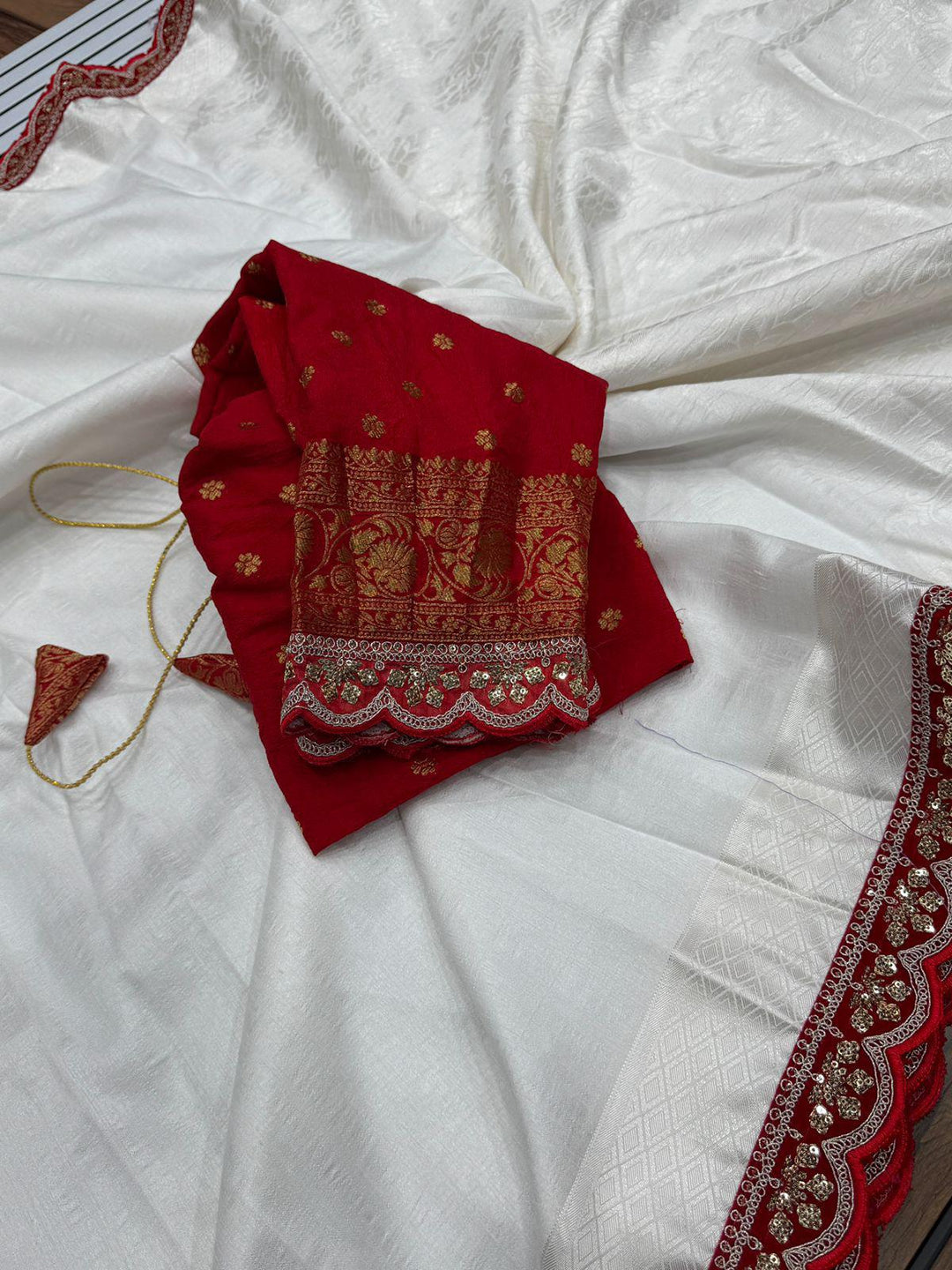 Durga Puja Special Georgette Silk Saree