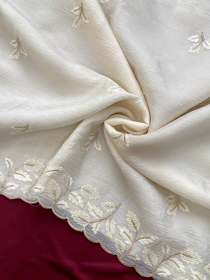 Rose of Dawn Crush Georgette Silk Saree