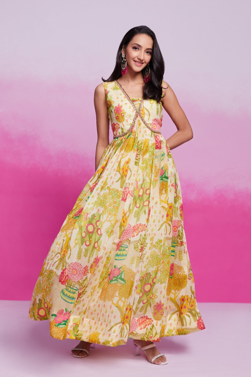 Colour Sway Georgette Gown