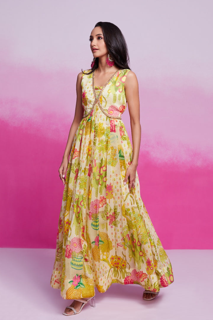 Colour Sway Georgette Gown