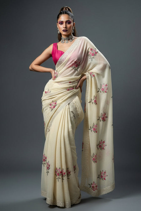 Pyar Ki Leher Crush Silk Designer Saree