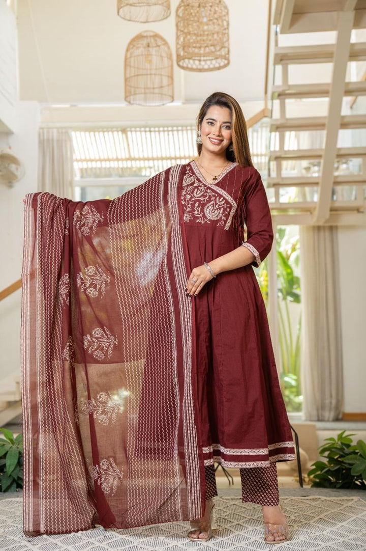 Age Old Art Cotton Kurti Set