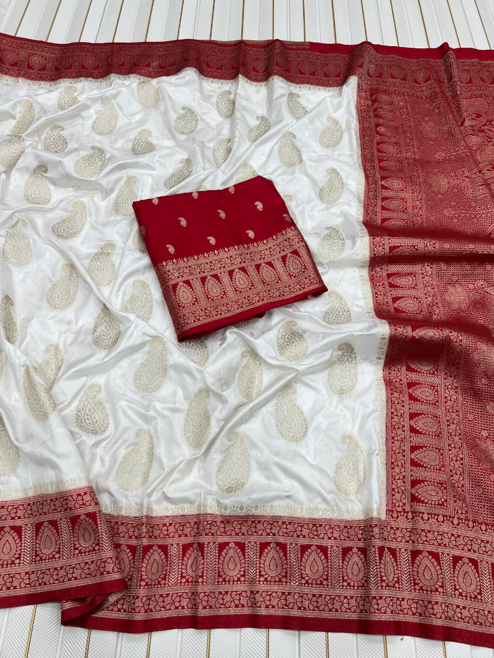 Unturned Pages Satin Silk Saree