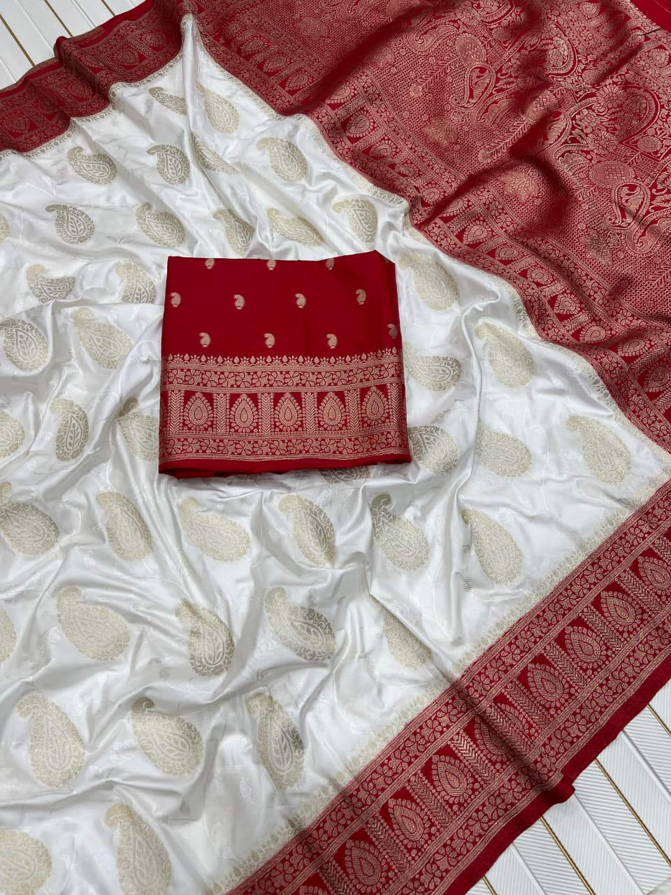 Unturned Pages Satin Silk Saree