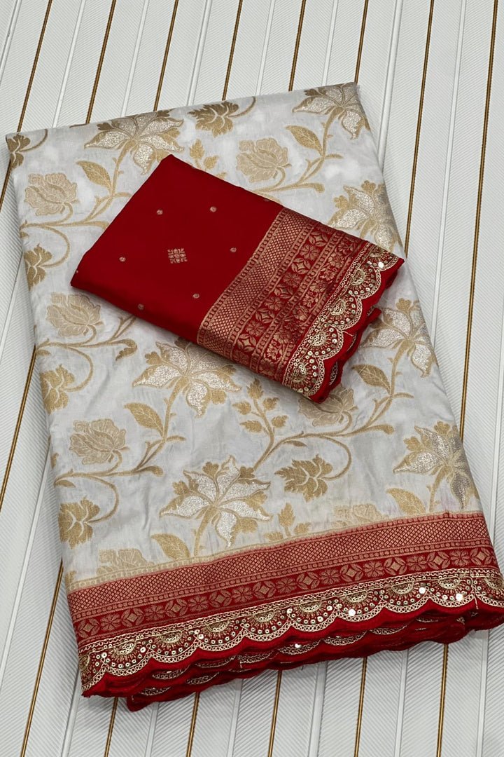 Early Dawn Banarasi Dola Silk Saree