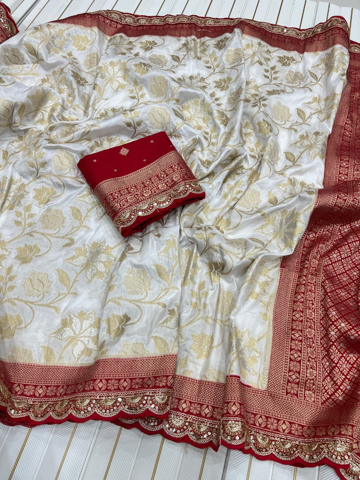 Early Dawn Banarasi Dola Silk Saree