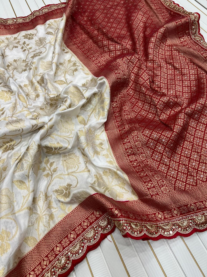 Early Dawn Banarasi Dola Silk Saree