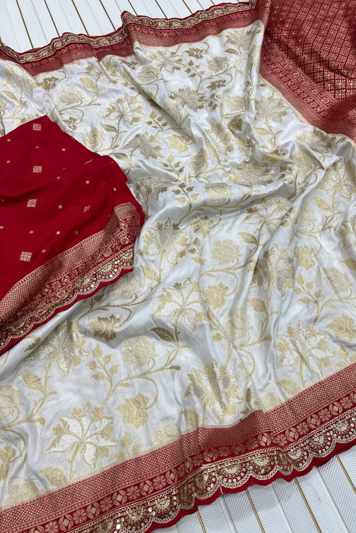 Early Dawn Banarasi Dola Silk Saree