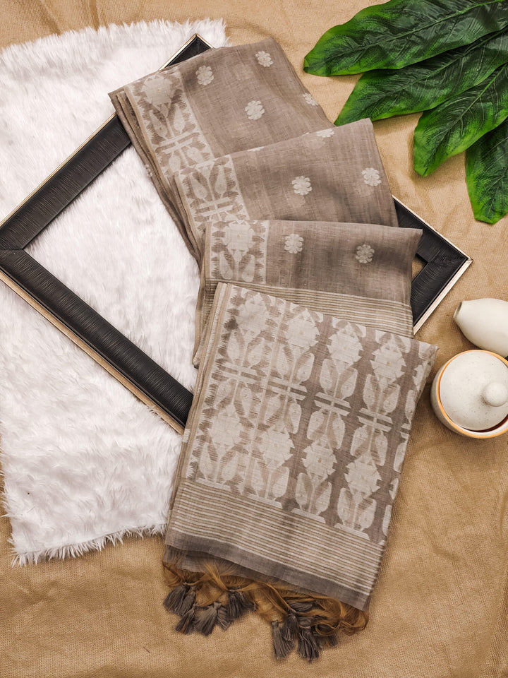 River of Gold Muga Cotton Saree