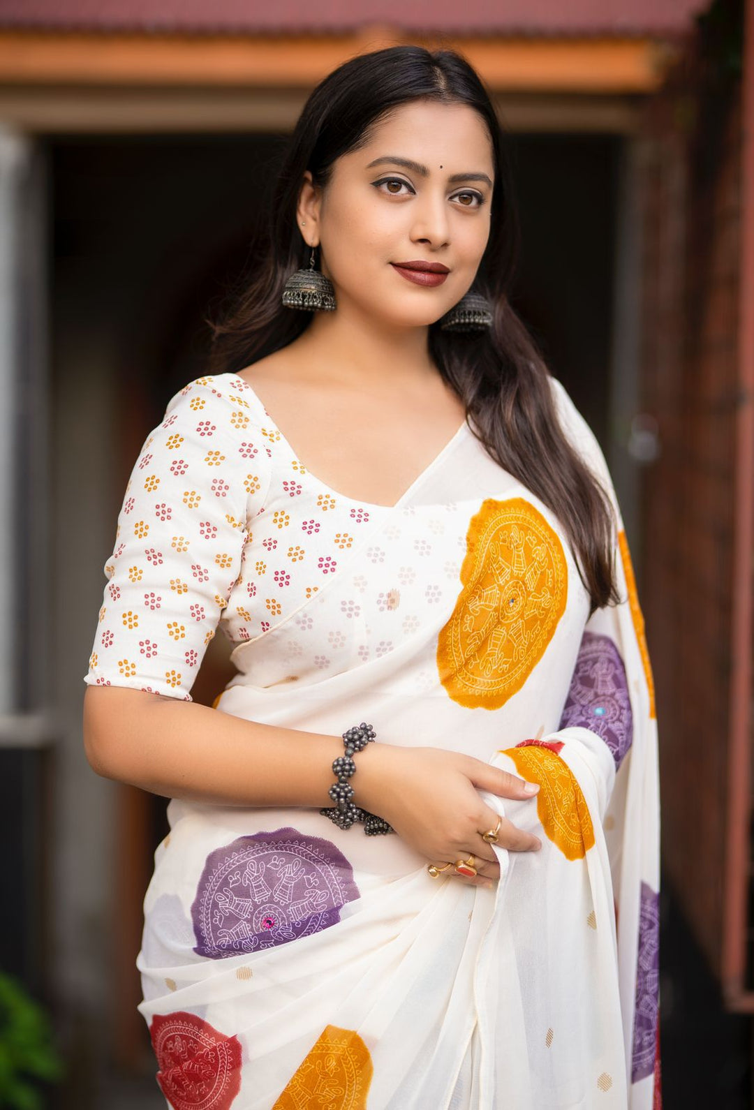 Flickering star Georgette Saree
