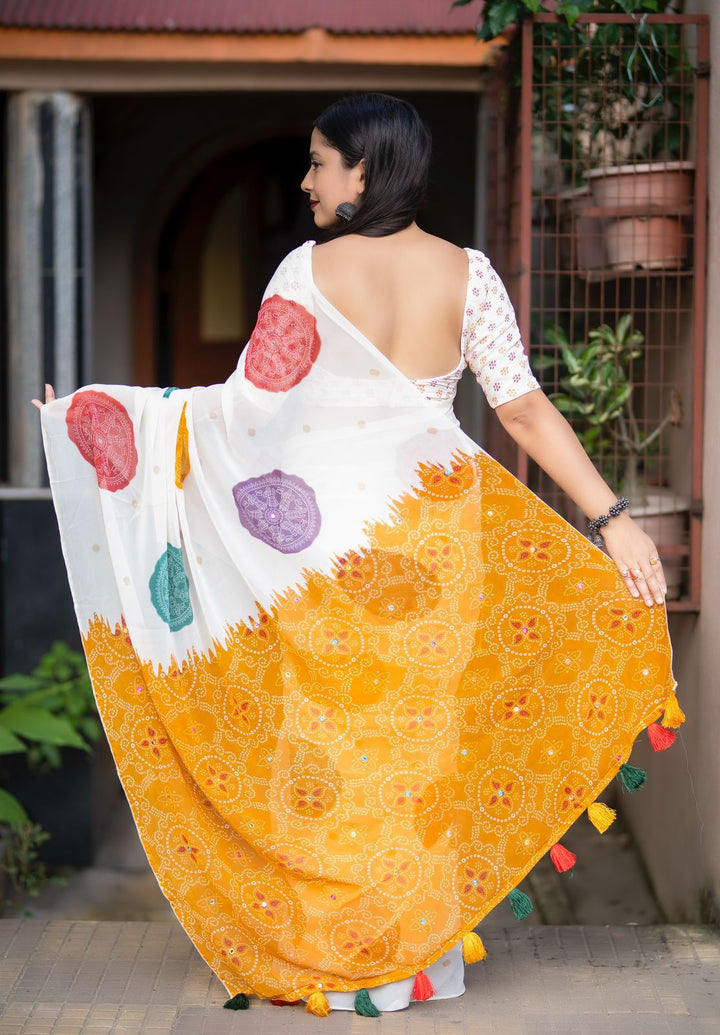 Flickering star Georgette Saree