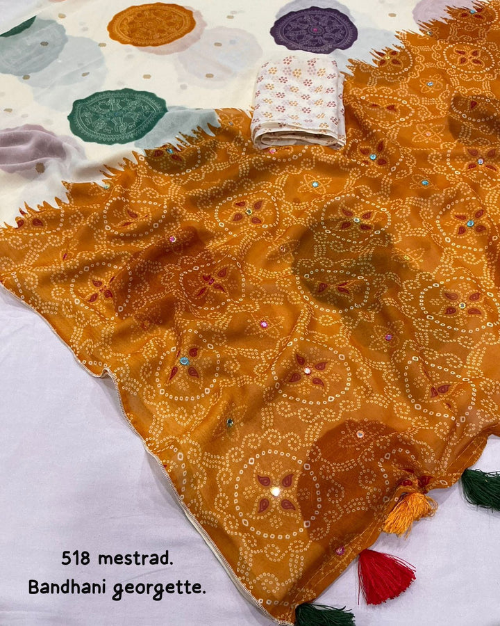 Flickering star Georgette Saree