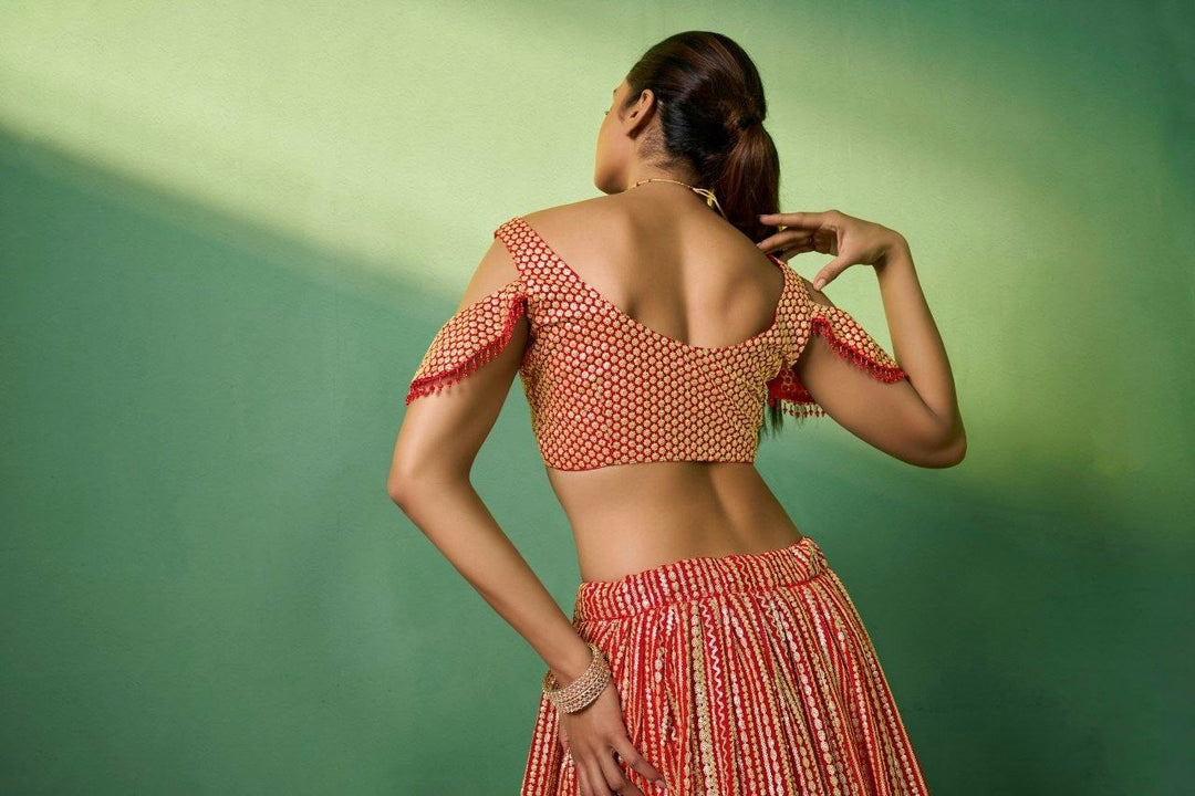Noor-e-Subah Georgette Lehenga