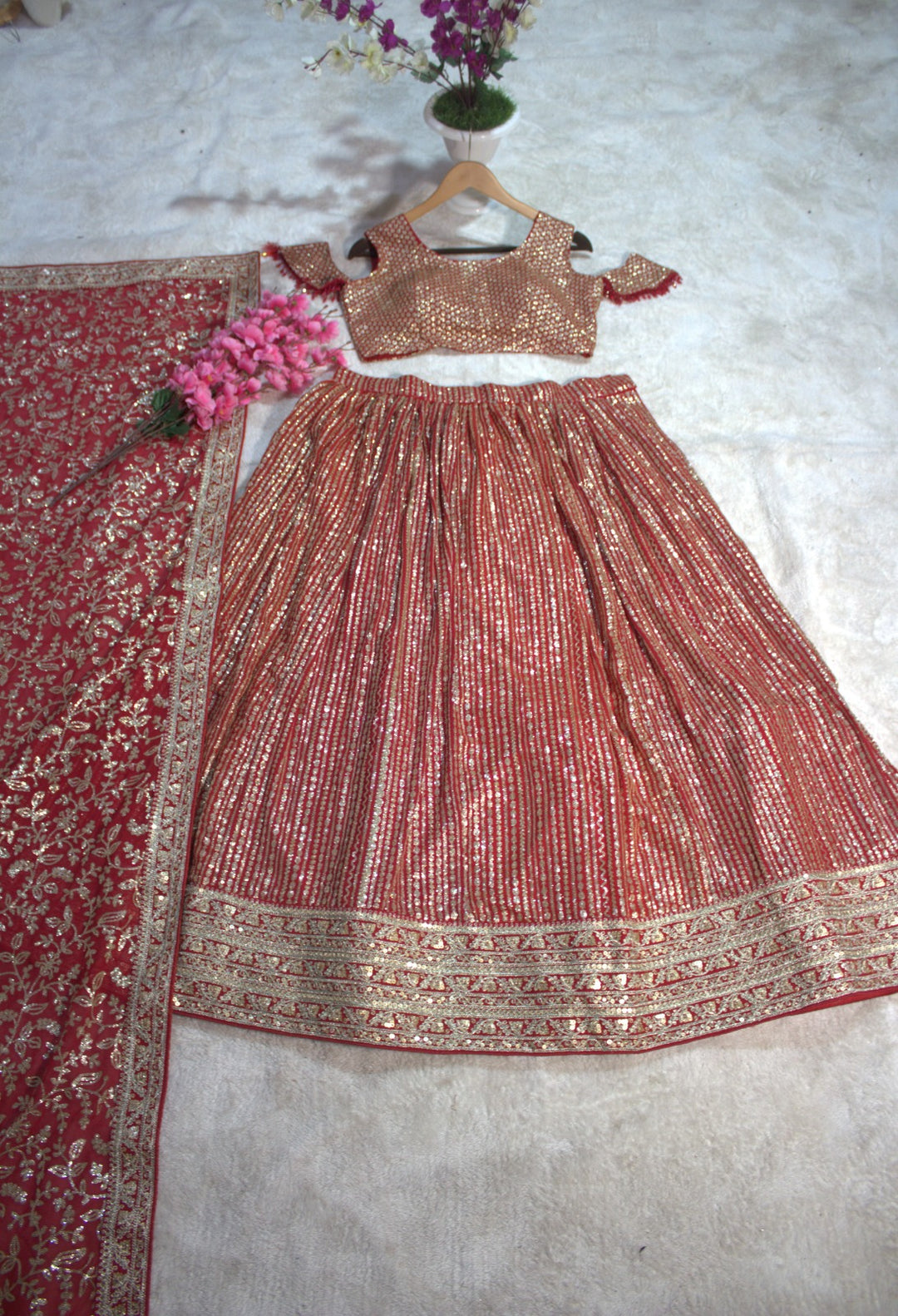 Noor-e-Subah Georgette Lehenga