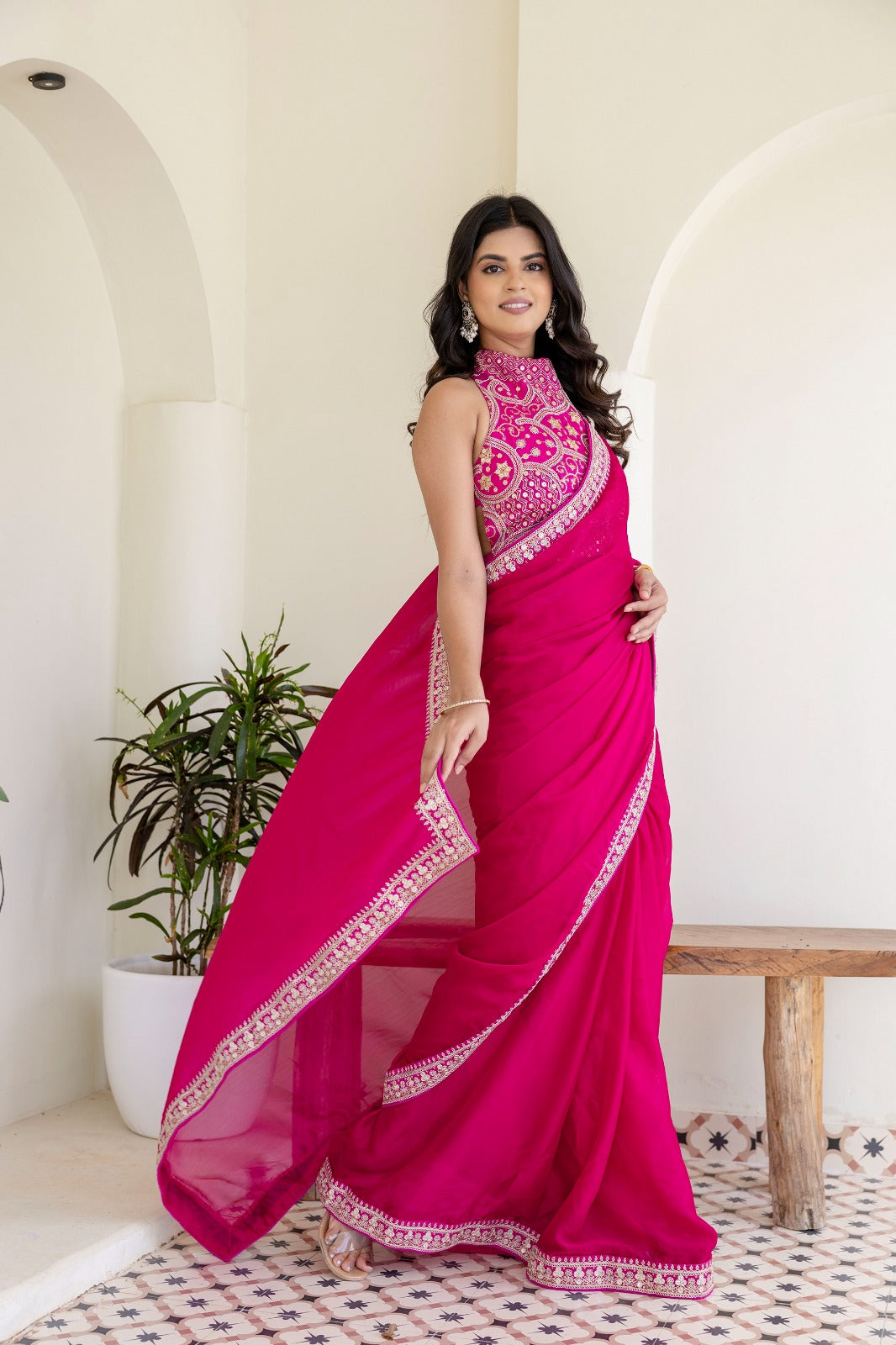 Sunehri Rang Rangoli Silk Saree