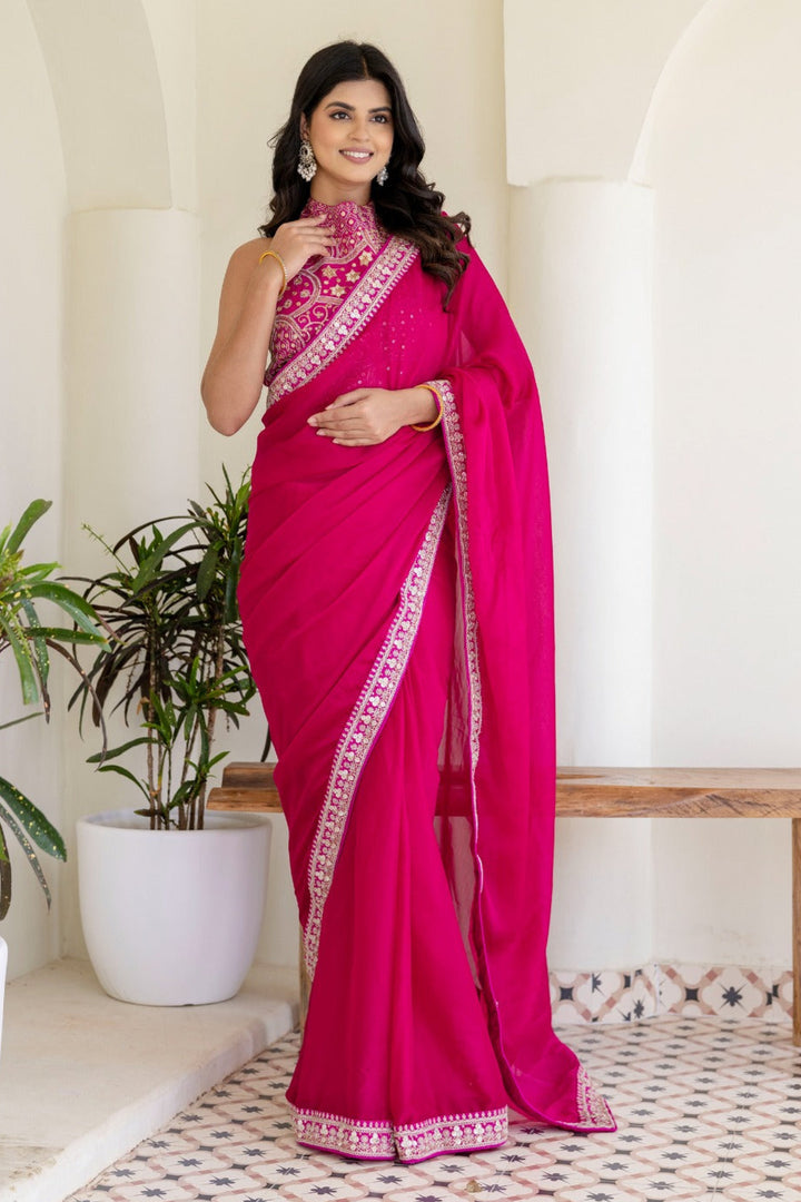 Sunehri Rang Rangoli Silk Saree