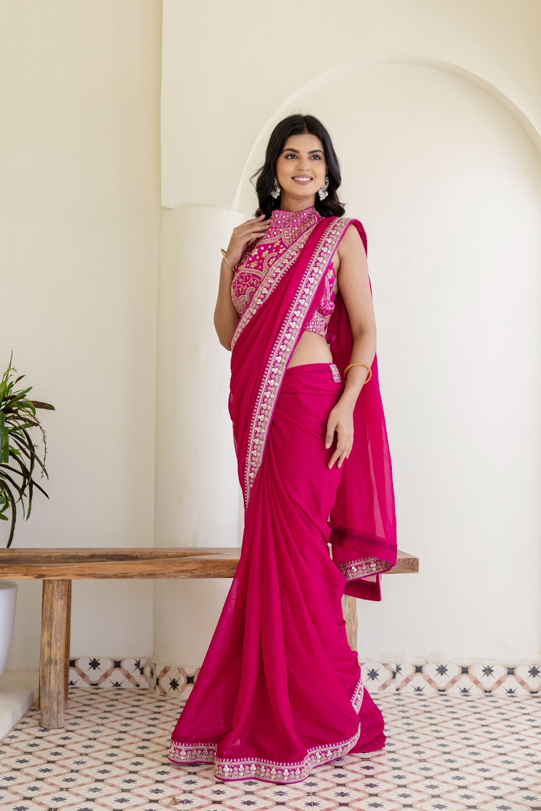Sunehri Rang Rangoli Silk Saree