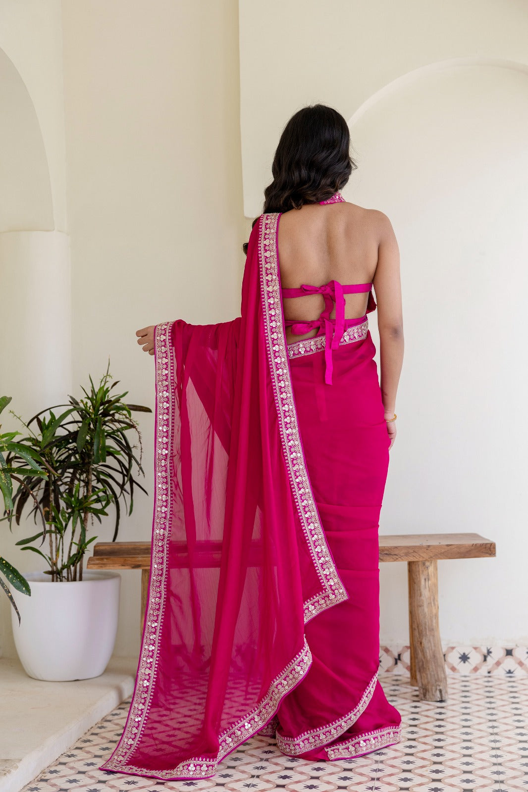 Sunehri Rang Rangoli Silk Saree