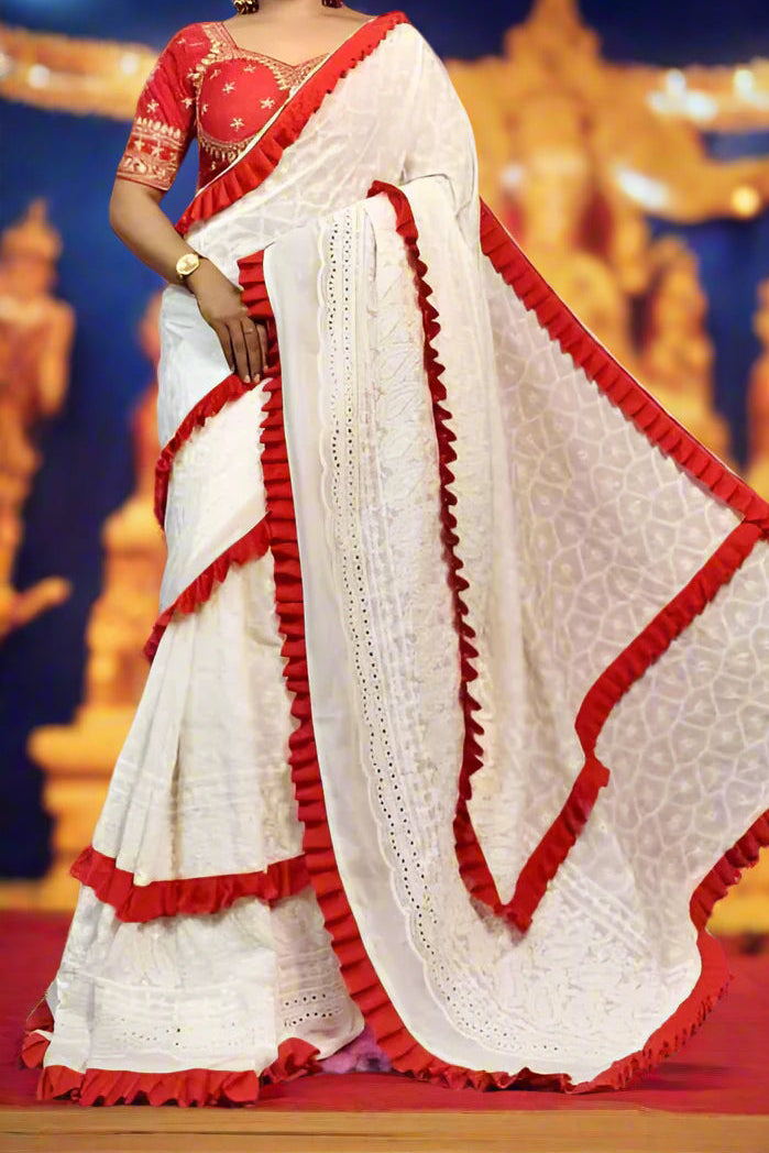 Durgatinashini Hakoba Designer Saree(Off white) (Copy)