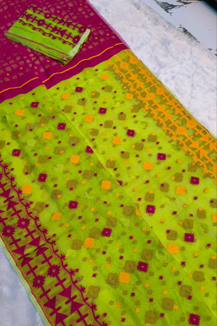 Ganga Jamuna Special Dhakai Jamdani Saree