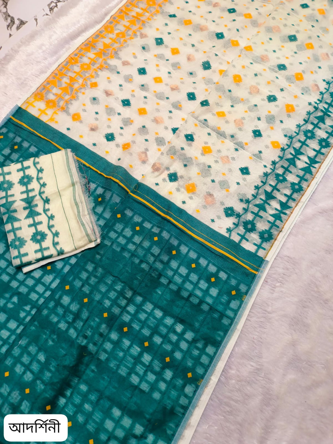 Ganga Jamuna Special Dhakai Jamdani Saree