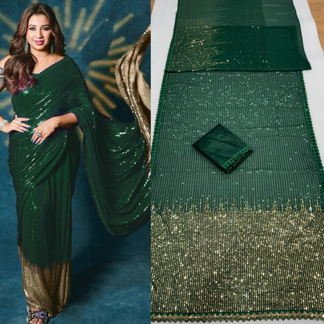 Singer Shreya Ghosal Inspired Georgette Saree